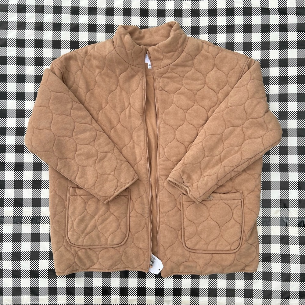 Time and Tru Quilted Tan Jacket